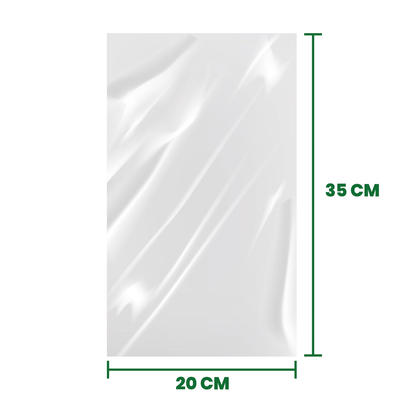 Bolsa de celofán en medida 20X35 (Caja de 10 kilos)