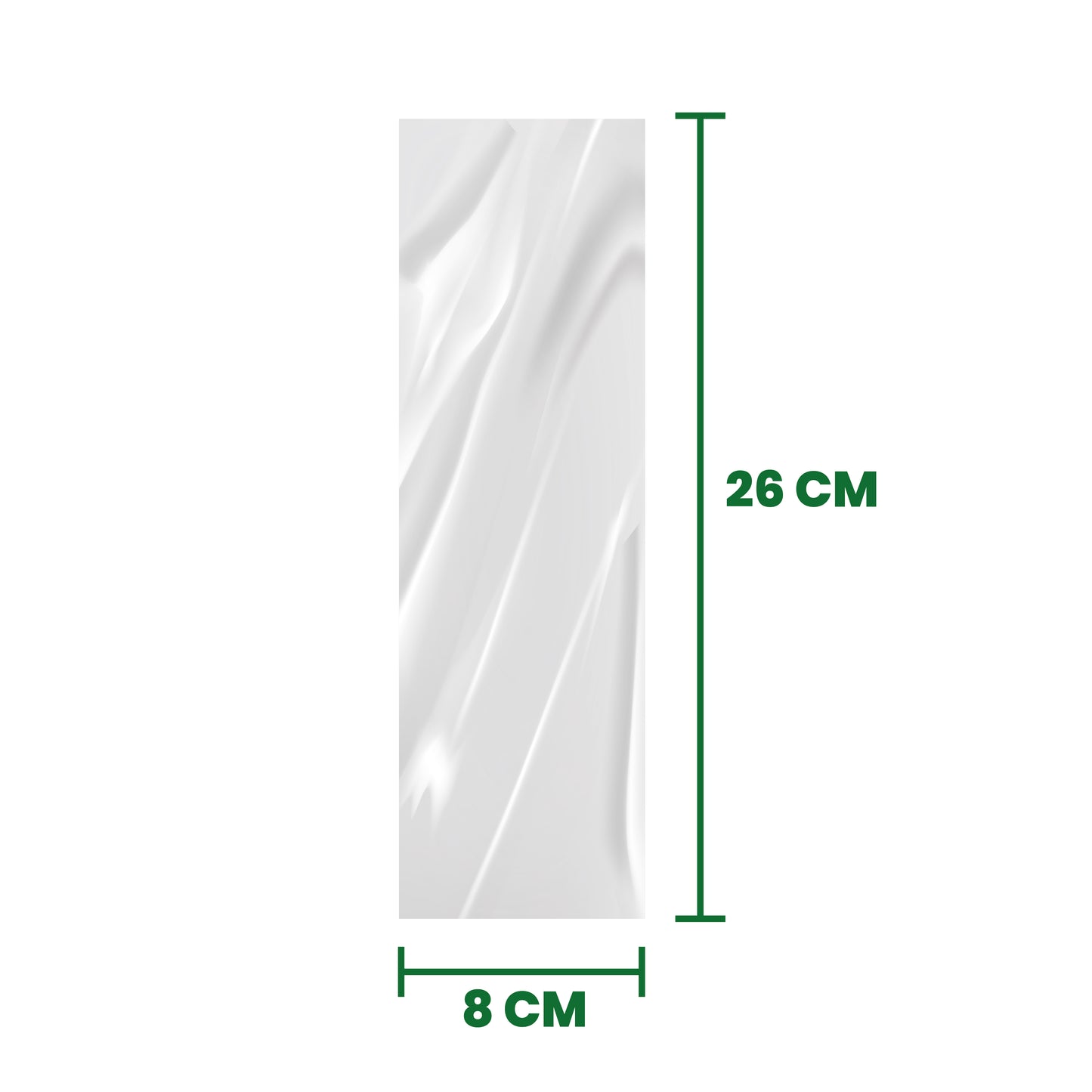 Bolsa de celofán en medida 8x26 cm (Caja de 10 kilos)