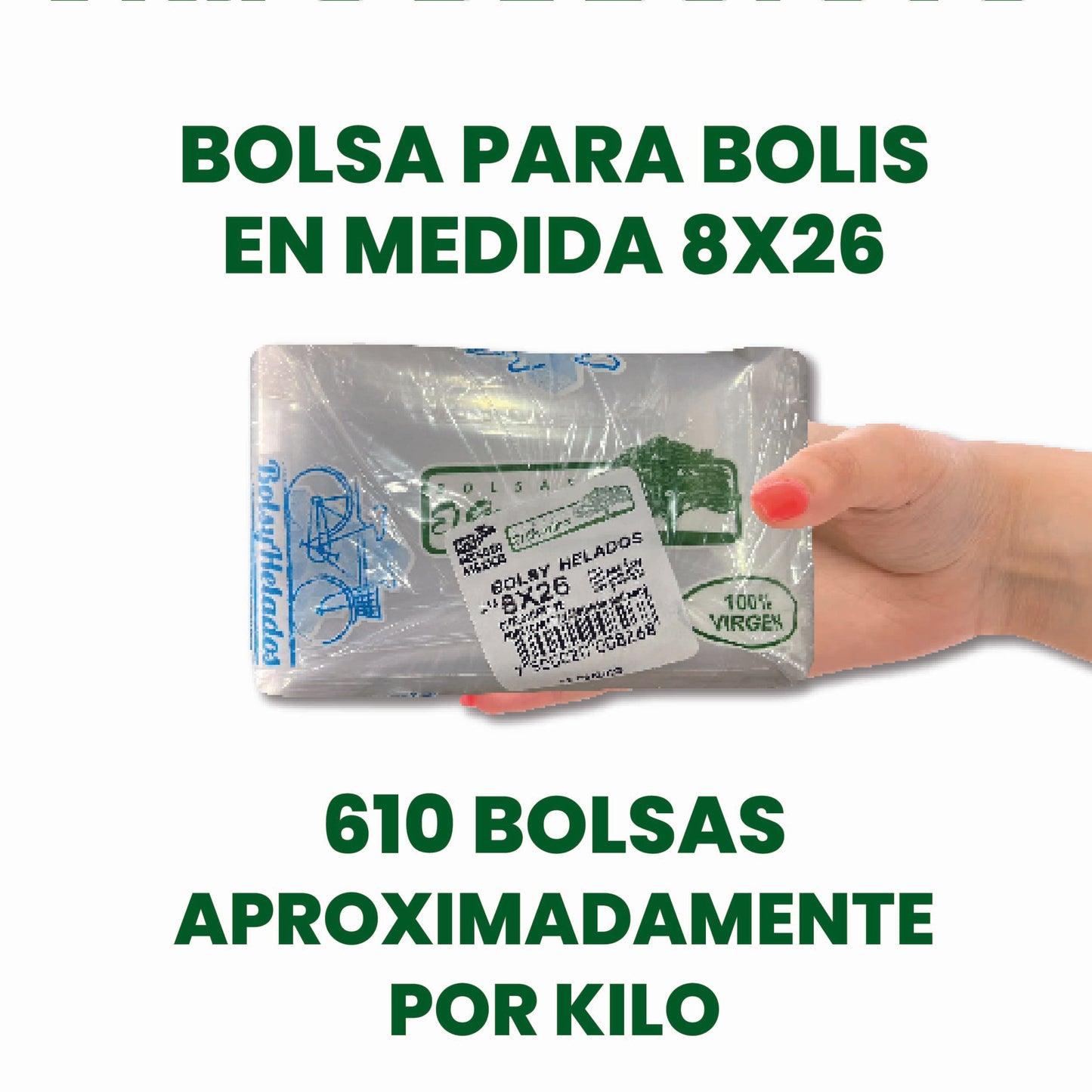 Bolsa para Bolis Medida 8x26 cm (Envío incluido)