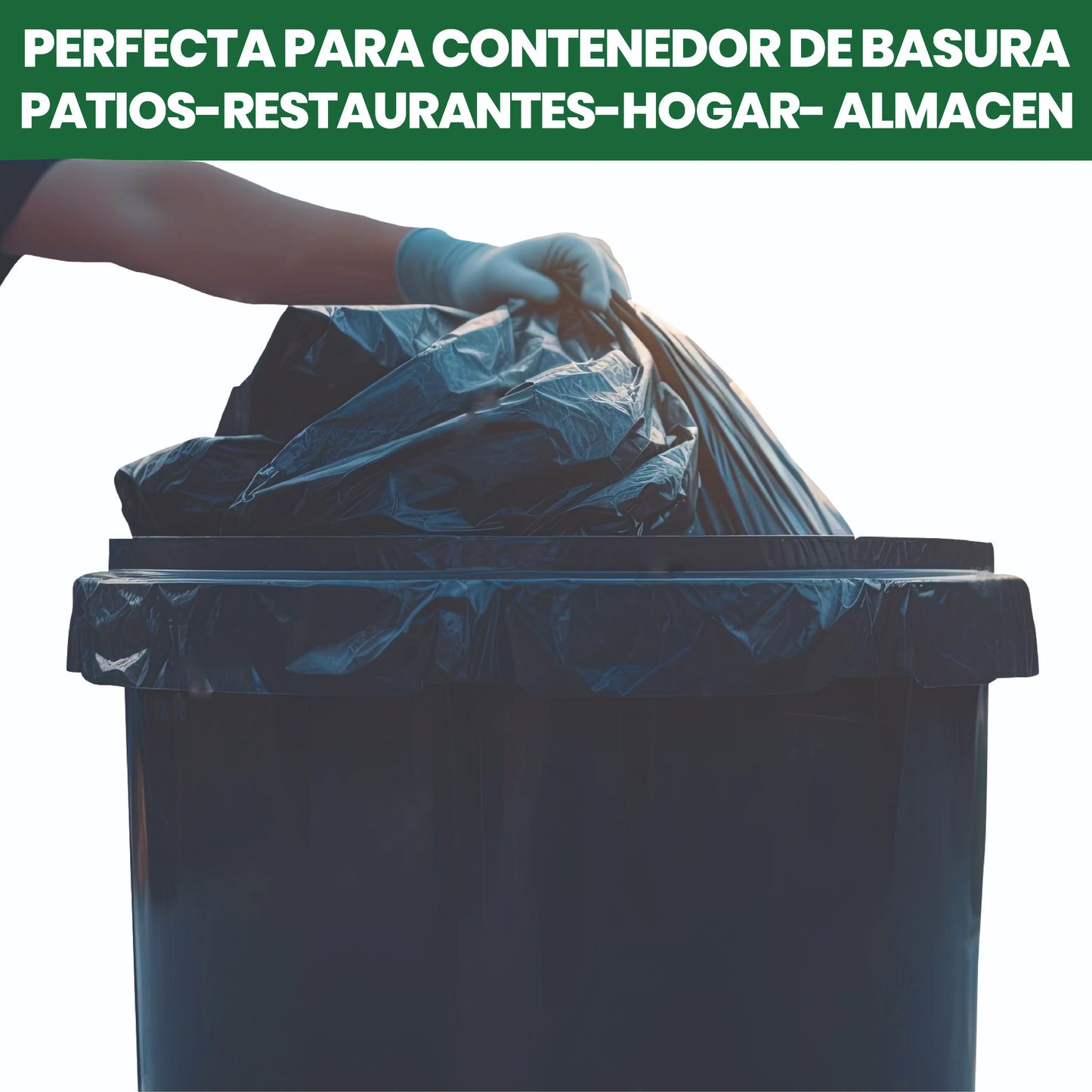 Bolsa Negra Para Basura Biodegradable Medida 90x120 cm