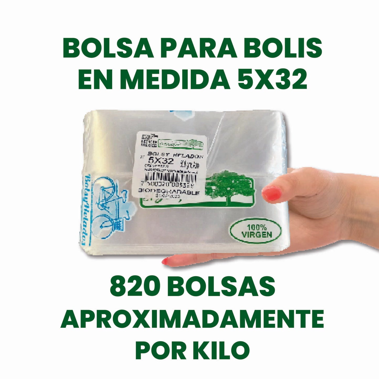 Bolsa para Bolis Medida 5x32 cm (Envío incluido)
