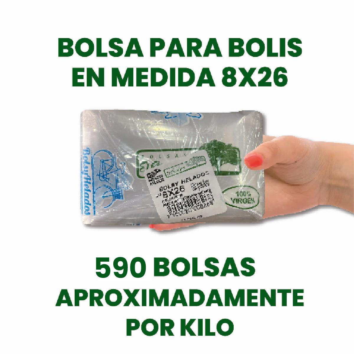 Bolsa para Bolis Medida 8x26 cm (Envío incluido)