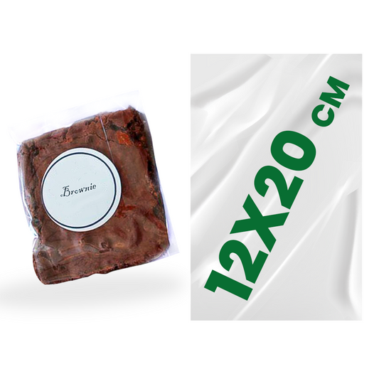 Bolsa celofán para brownies en medida 12x20 cm (Caja de 10 kilos)