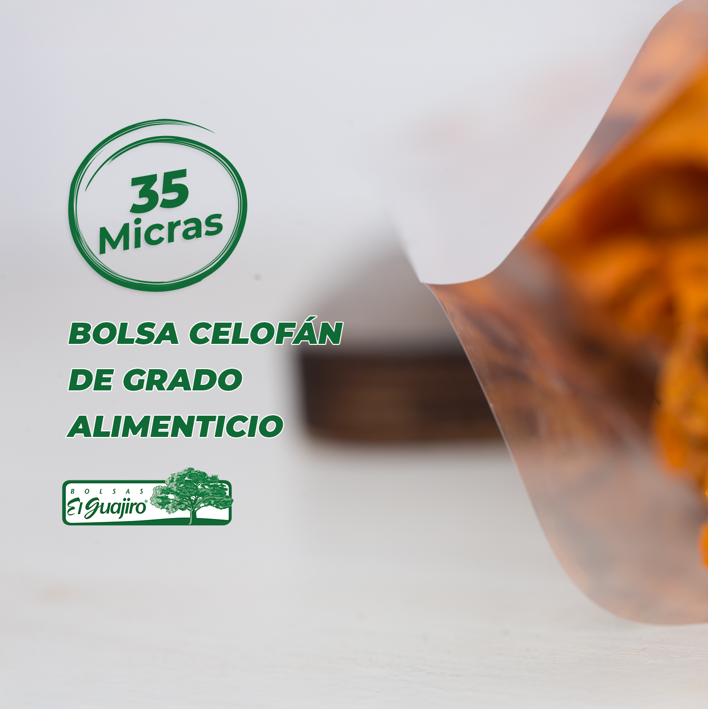 Bolsa de Celofán 25×35 cm – Caja 10 kg (1,700 piezas)