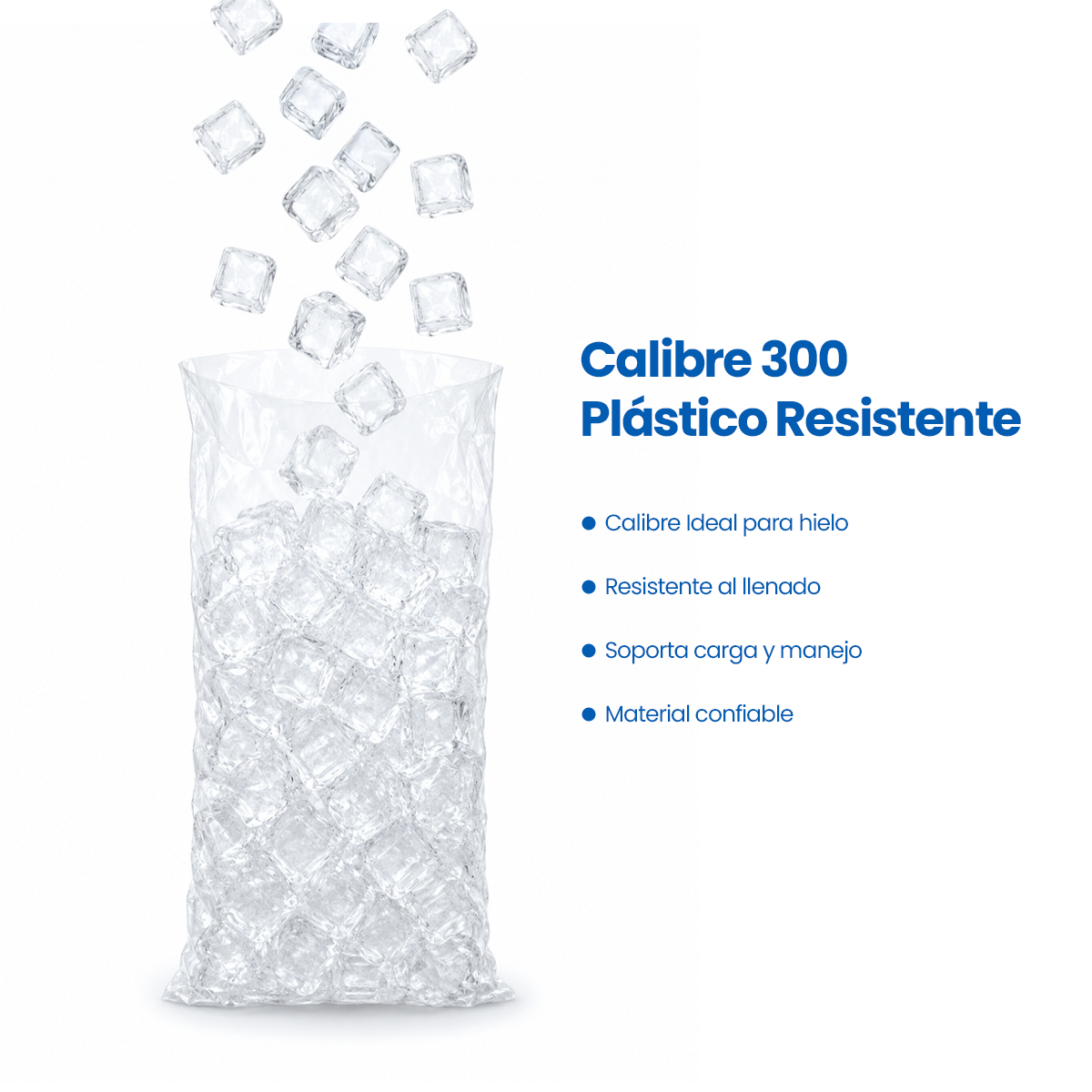 Bolsa Para Hielo 30x60 cm. Calibre 300 Caja 10 kilos (Envio gratis)