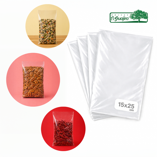 Bolsa de Celofán 15×25 cm – Caja 10 kg (4,000 piezas)