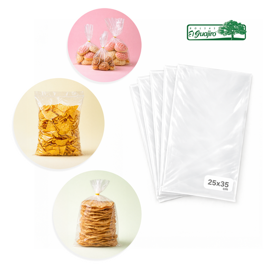 Bolsa de Celofán 25×35 cm – Caja 10 kg (1,700 piezas)