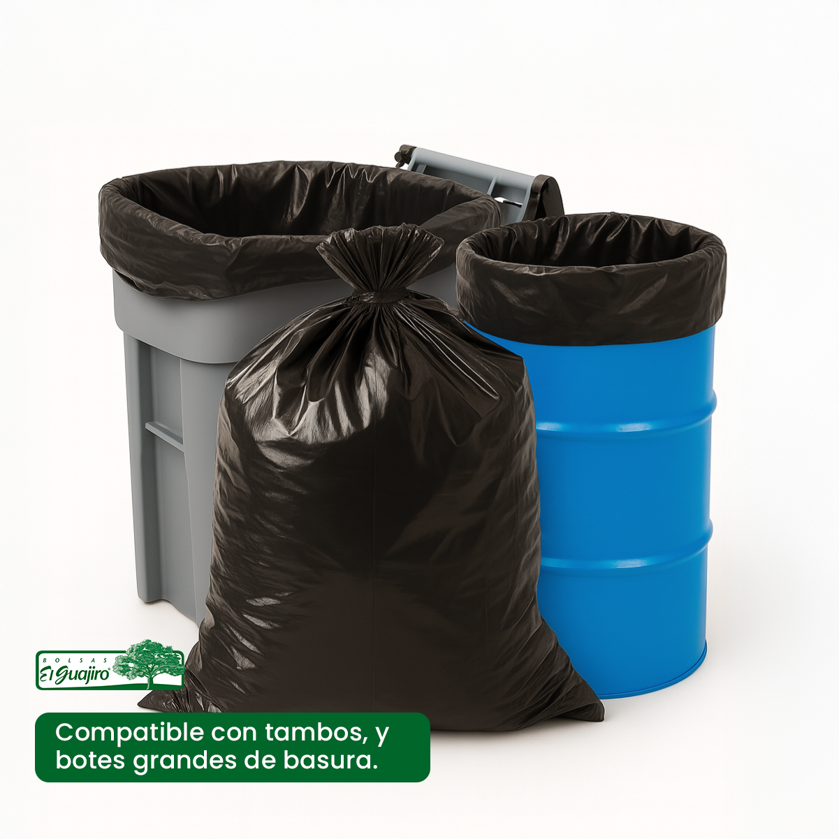 Bolsa Negra Para Basura Biodegradable Medida 90x120 cm