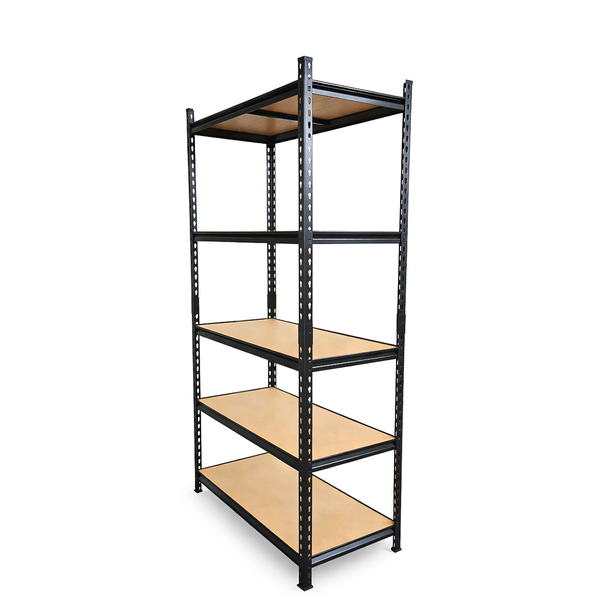 Rack Negro 183x90x40 cm 5 Niveles para Almacenaje