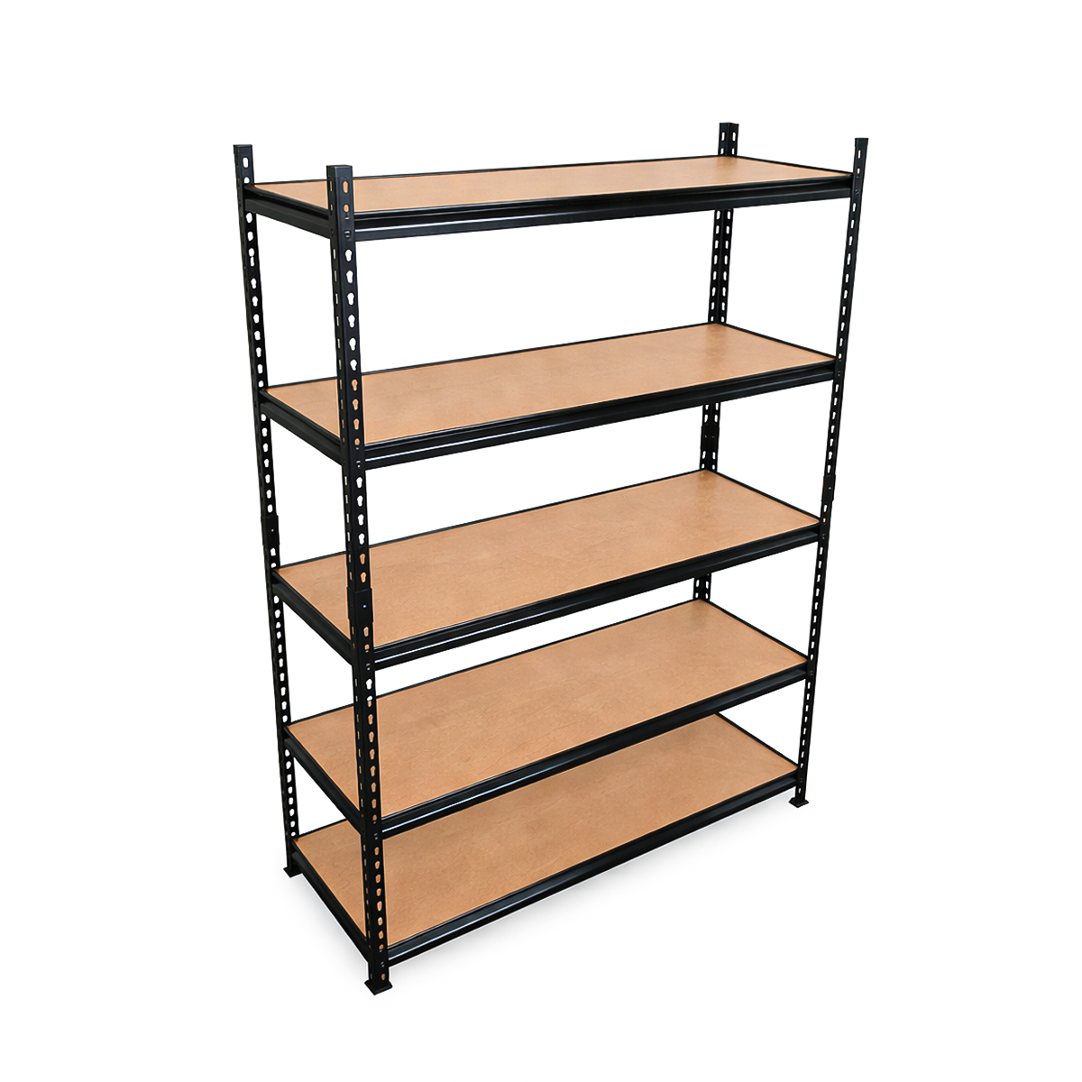 Rack Negro 183x90x40 cm 5 Niveles para Almacenaje