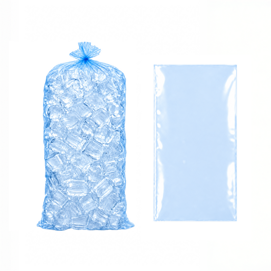 bolsa para hielo con pigmento azul 30X60