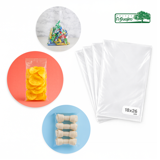 Bolsa de Celofán 18×26 cm – Caja 10 kg (3,200 piezas)