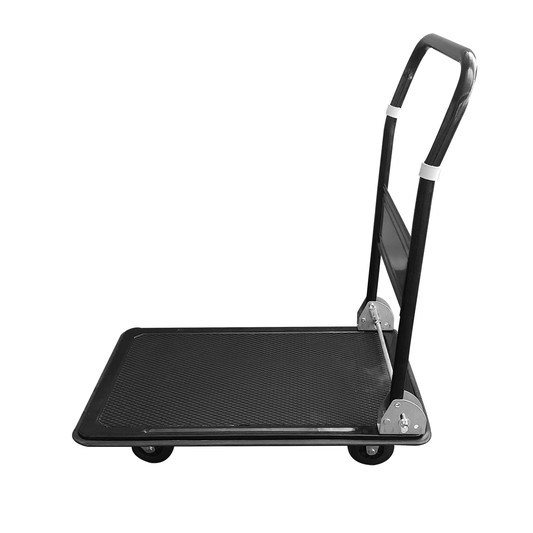 Carrito de Carga Plegable de Plataforma con Ruedas Negro