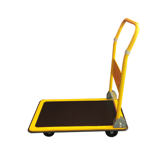 Carrito de Carga Plegable de Plataforma con Ruedas Amarillo