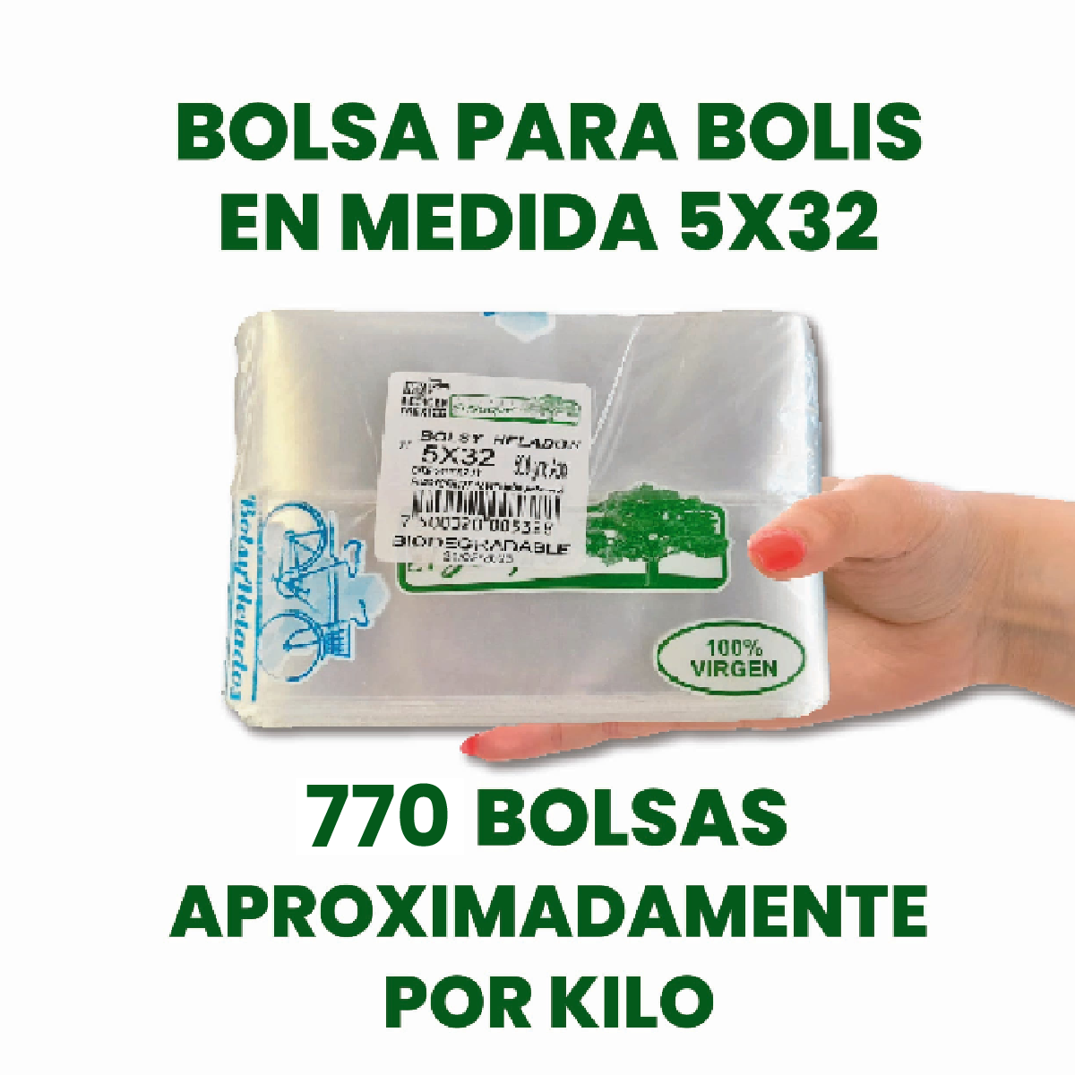 Bolsa para Bolis Medida 5x32 cm (Envío incluido)