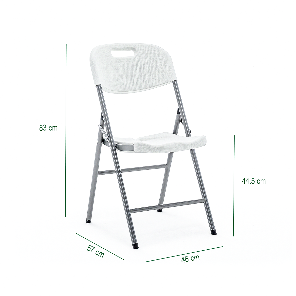 Paquete 4 Sillas Plegables Blancas Plástico Resistentes (Envio gratis)